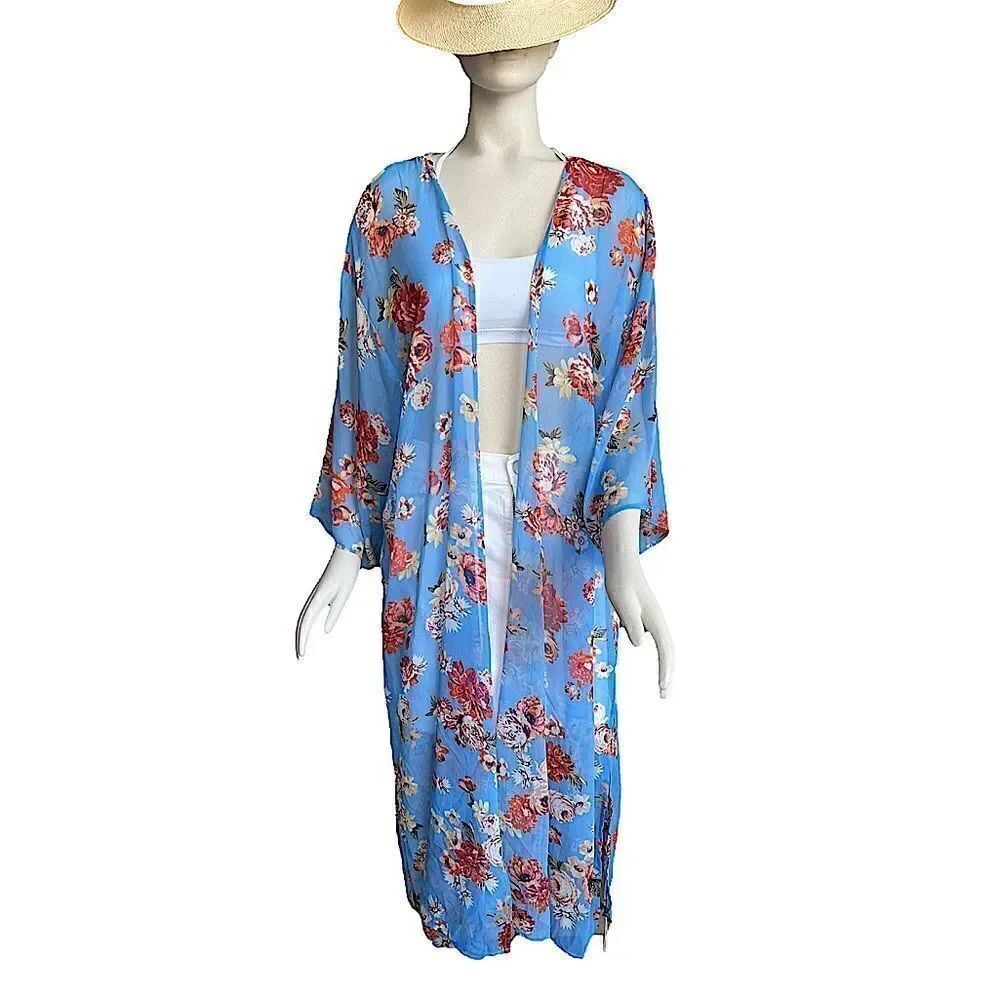NWT Lucky Brand Floral Kimono Duster - Picture 3 of 16